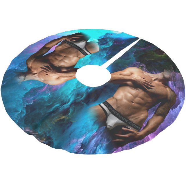 SlipperyJoe muskulär man underkläder skole vibrant Julgransmatta Borstad Polyester (Vinklad)