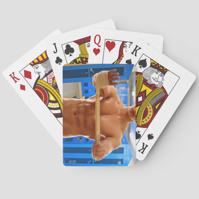 SlipperyJoe muskulman abs locker med rumslig flo Casinokort (Baksidan)