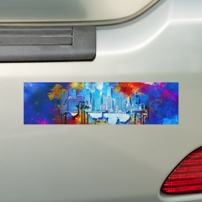 SlipperyJoe NYC graffiti måne omringade snurrning Bildekal (På Bil)