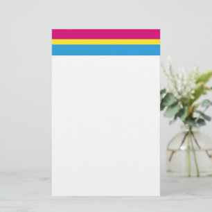 SlipperyJoe pansexuell stolthetsflagga rosa bärnst Brevpapper