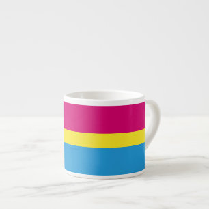 SlipperyJoe pansexuell stolthetsflagga rosa bärnst Espressomugg