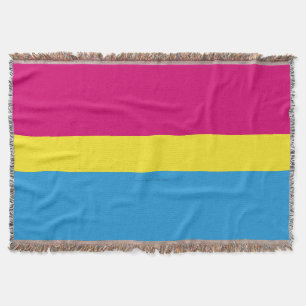 SlipperyJoe pansexuell stolthetsflagga rosa bärnst Filt