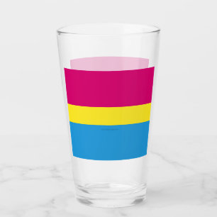 SlipperyJoe pansexuell stolthetsflagga rosa bärnst Glaskopp