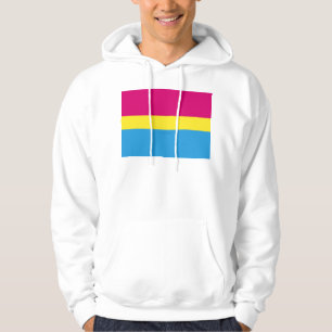 SlipperyJoe pansexuell stolthetsflagga rosa bärnst Hoodie