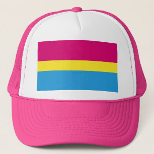 SlipperyJoe pansexuell stolthetsflagga rosa bärnst Keps