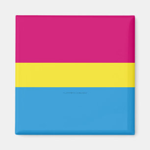 SlipperyJoe pansexuell stolthetsflagga rosa bärnst Magnet