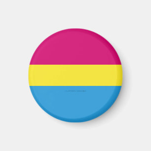 SlipperyJoe pansexuell stolthetsflagga rosa bärnst Magnet