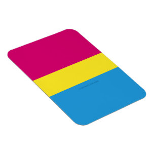 SlipperyJoe pansexuell stolthetsflagga rosa bärnst Magnet