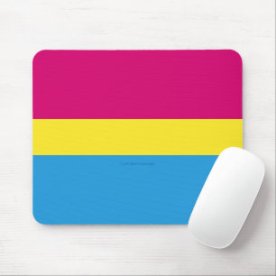 SlipperyJoe pansexuell stolthetsflagga rosa bärnst Musmatta