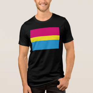 SlipperyJoe pansexuell stolthetsflagga rosa bärnst T Shirt