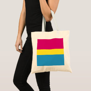 SlipperyJoe pansexuell stolthetsflagga rosa bärnst Tygkasse