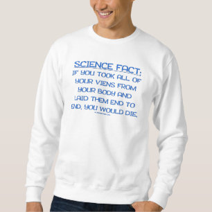SlipperyJoe roliga säger att science fact Blue rem Lång Ärmad Tröja