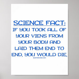SlipperyJoe roliga säger att science fact Blue rem Poster