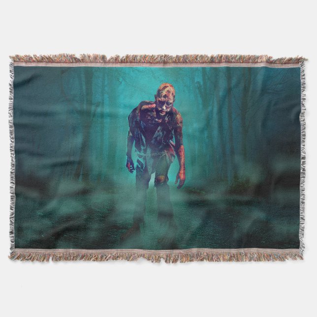 SlipperyJoe skrämmande zombiefigur isolerad hotful Filt (Framsidan)