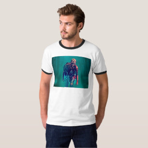 SlipperyJoe skrämmande zombiefigur isolerad hotful T Shirt