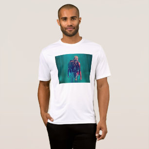 SlipperyJoe skrämmande zombiefigur isolerad hotful T Shirt