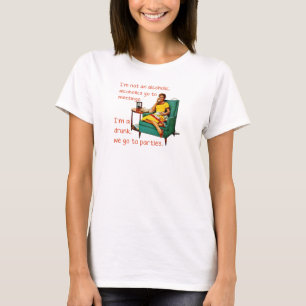 SlipperyJoe socialiserande drinkande fest vintage T Shirt