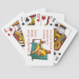 SlipperyJoe socialiserar drickande av vintage i pa Casinokort