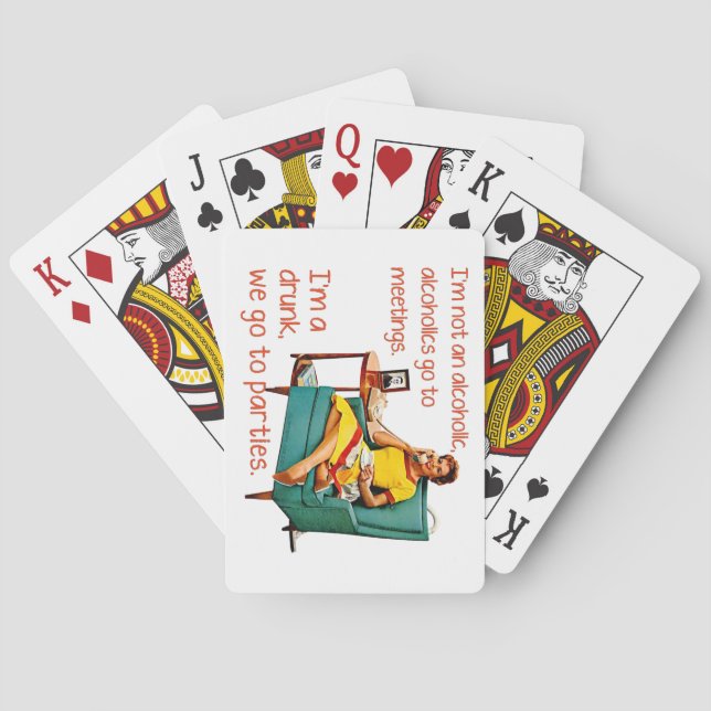 SlipperyJoe socialiserar drickande av vintage i pa Casinokort (Baksidan)