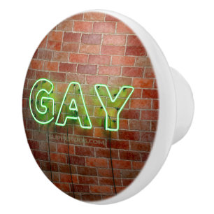 SlipperyJoe upplyst gay neonskylt ljus levande Knopp