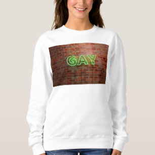 SlipperyJoe upplyst gay neonskylt ljus levande T Shirt