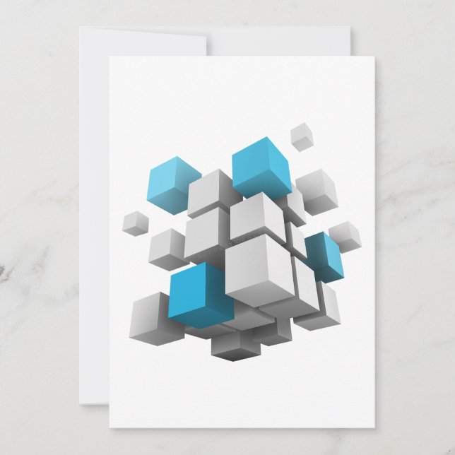 SlipperyJoe's 3D-kuber som fångar arrangemanga tre Julkort (Framsida)