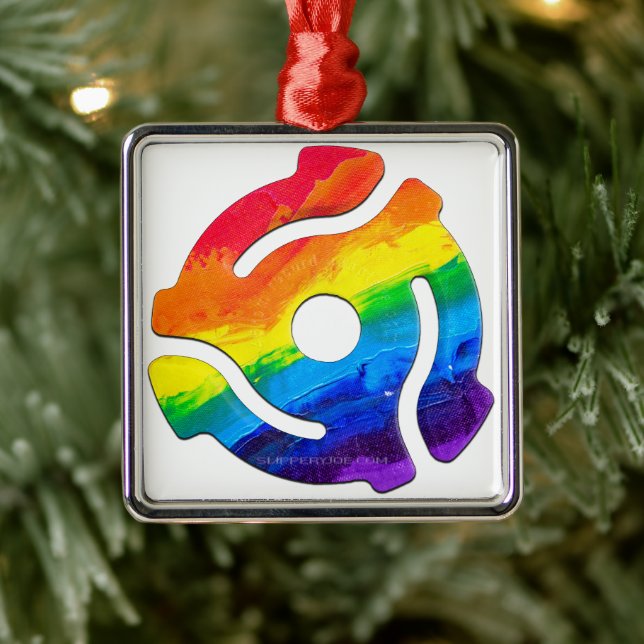 SlipperyJoe's 45 RPM-postadapter vibran Julgransprydnad Metall (Träd)