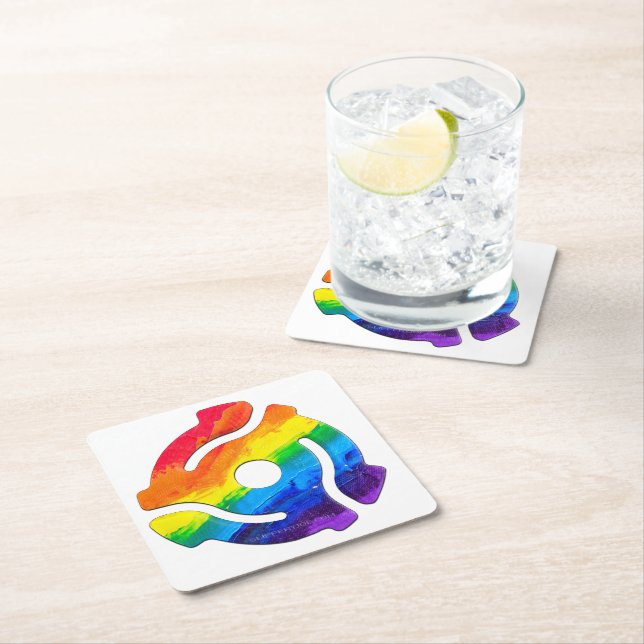 SlipperyJoe's 45 RPM-postadapter vibran Underlägg Papper Kvadrat (Insitu)