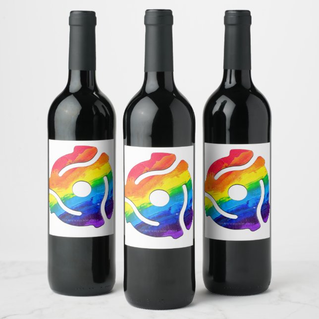 SlipperyJoe's 45 RPM-postadapter vibran Vinflaska Etikett (Flaskor)