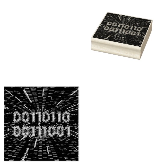 SlipperyJoe's 69 binära kodning - pulserande grönt Stämpel (Stämplad)