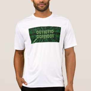SlipperyJoe's 69 binära kodning - pulserande grönt T Shirt