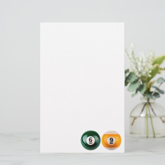 SlipperyJoes 69 hårda bassäng bord två miljarder b Brevpapper (Stående Fram)