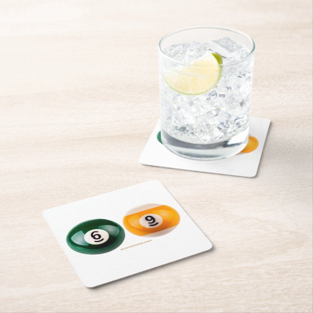 SlipperyJoes 69 hårda bassäng bord två miljarder b Underlägg Papper Kvadrat (Insitu)