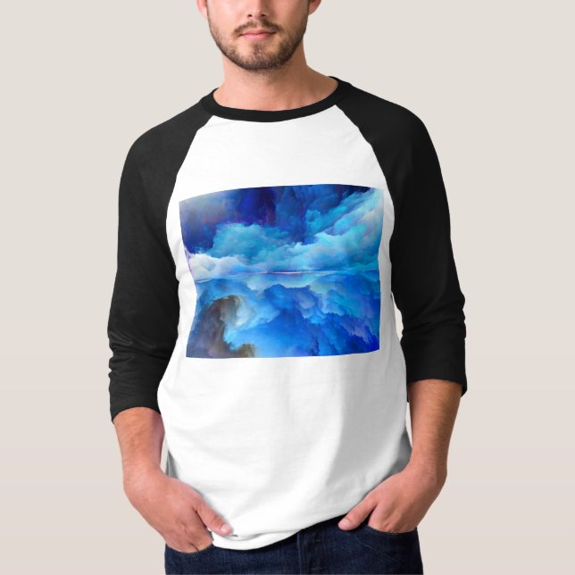 SlipperyJoes abstrakta molnkonst färgglad surr T Shirt (Framsida)