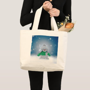 SlipperyJoes älskliga jul-snömannen karaktär Jumbo Tygkasse