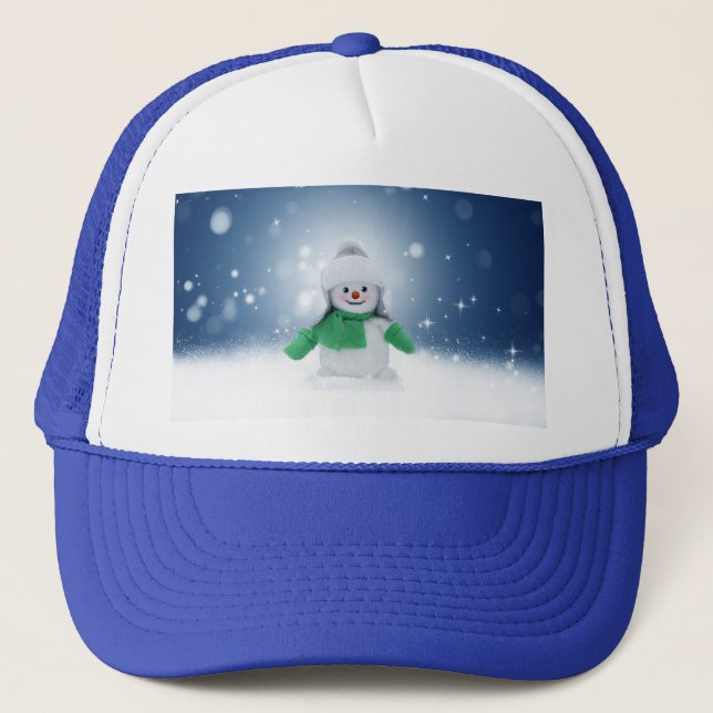 SlipperyJoes älskliga jul-snömannen karaktär Keps (Framsida)