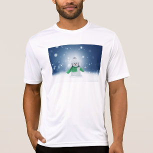 SlipperyJoes älskliga jul-snömannen karaktär T Shirt
