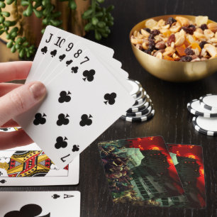 SlipperyJoes apokalyptiska Halloween-scen stor gr Casinokort