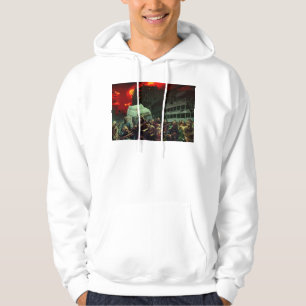 SlipperyJoe's apokalyptiska Halloween-scen stor gr Hoodie