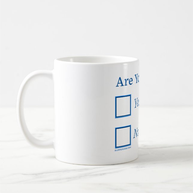 SlipperyJoe's är du berusad humoristisk något sark Kaffemugg (Vänster)