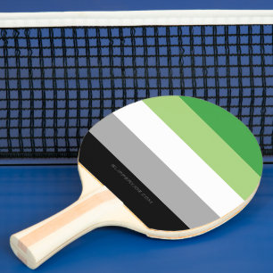 SlipperyJoe's Aromantiska Pride Flagga gay gifts L Pingisracket