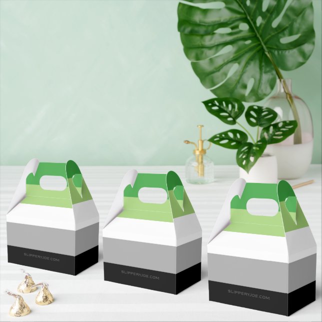 SlipperyJoe's Aromantiska Pride Flagga gay gifts L Presentaskar (Multipel)