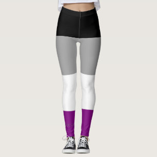 SlipperyJoes aseksualitetsstolthetsflagga betonar  Leggings