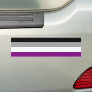 SlipperyJoes asexuella flagga för pride som betona Bildekal
