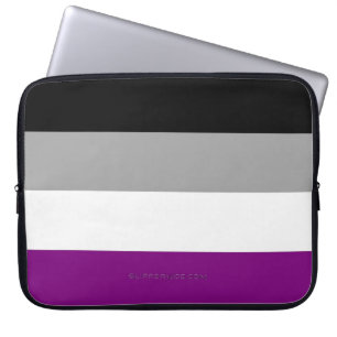 SlipperyJoes asexuella flagga för pride som betona Laptop Fodral