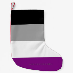 SlipperyJoes asexuella flagga för pride som betona Liten Julstrumpa