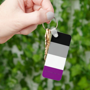 SlipperyJoes asexuella flagga för pride som betona Nyckelring