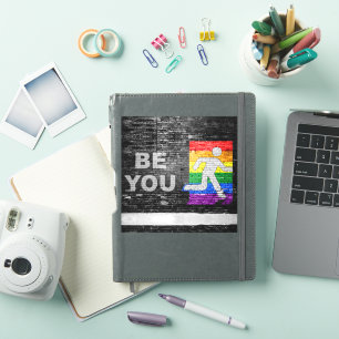 SlipperyJoe's Be You tegelvägg stickfigur regnbågs Klistermärken