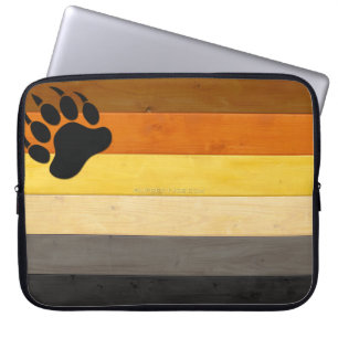 SlipperyJoe's Bear Pride flagga Brotherree f Laptop Fodral
