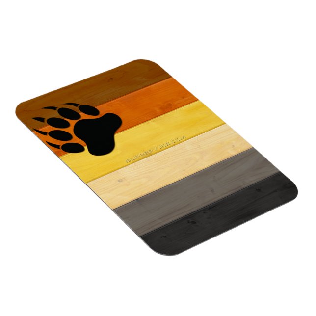 SlipperyJoe's Bear Pride flagga Brotherree f Magnet (Högersidan)